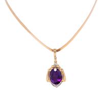 AMETHYST AND DIAMOND SET