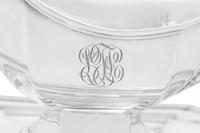 An American Silver Sauce Boat and Underplate