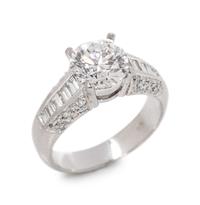 A Platinum and Diamond Ring,