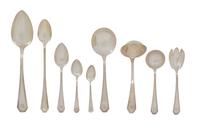 An American Silver Flatware Service, Samuel Hubbard Kirby & Sons, Inc., New Haven, CT, comprising: 12 dinner knives 12 luncheon knives