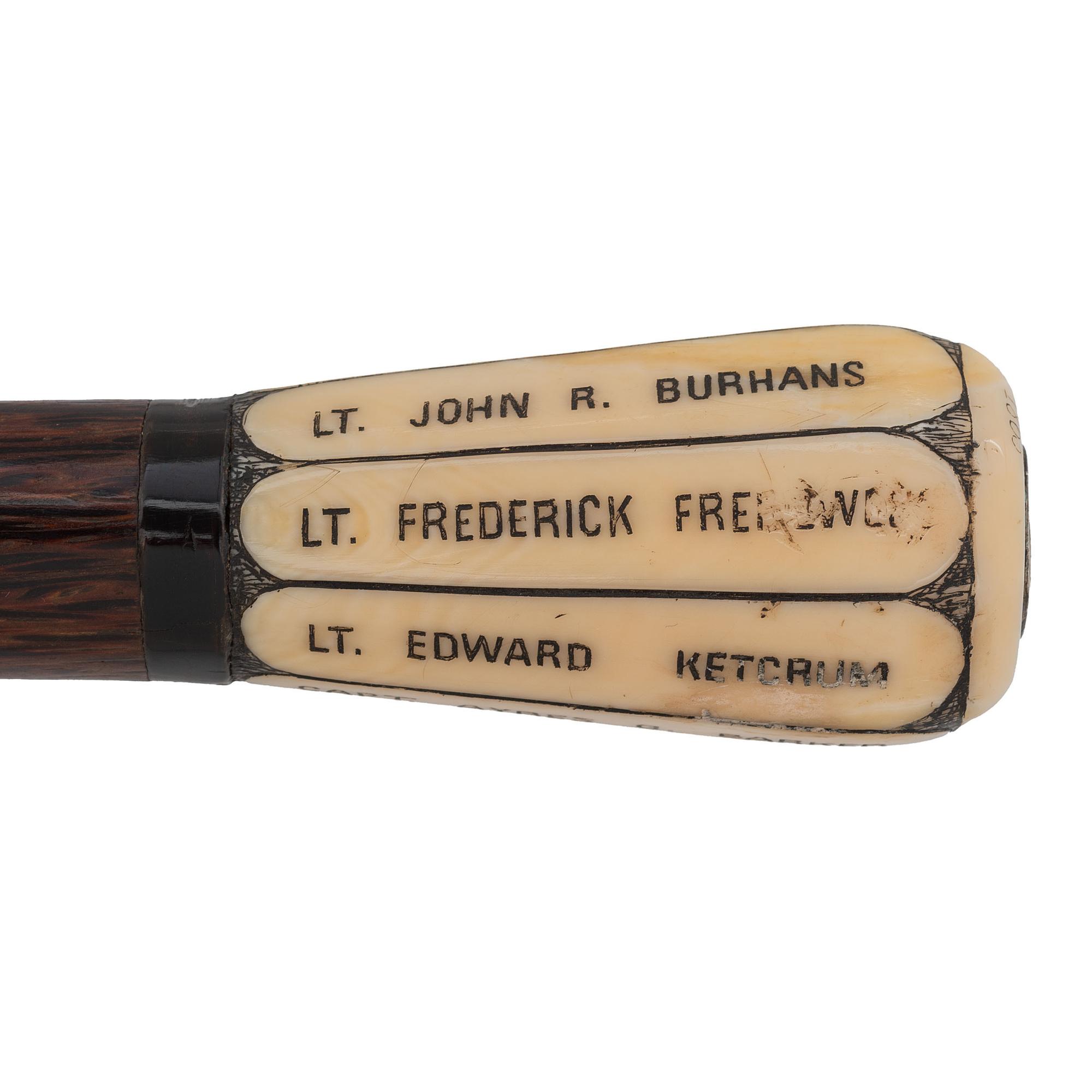 Ivory Handled Cane attributed to Major General George H. Sharpe, with Additional Accoutrements