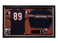 Mike Ditka's Chicago Bears Jersey and Sweater Retirement Presentation Formerly Displayed at Mike Ditka's Restaurant