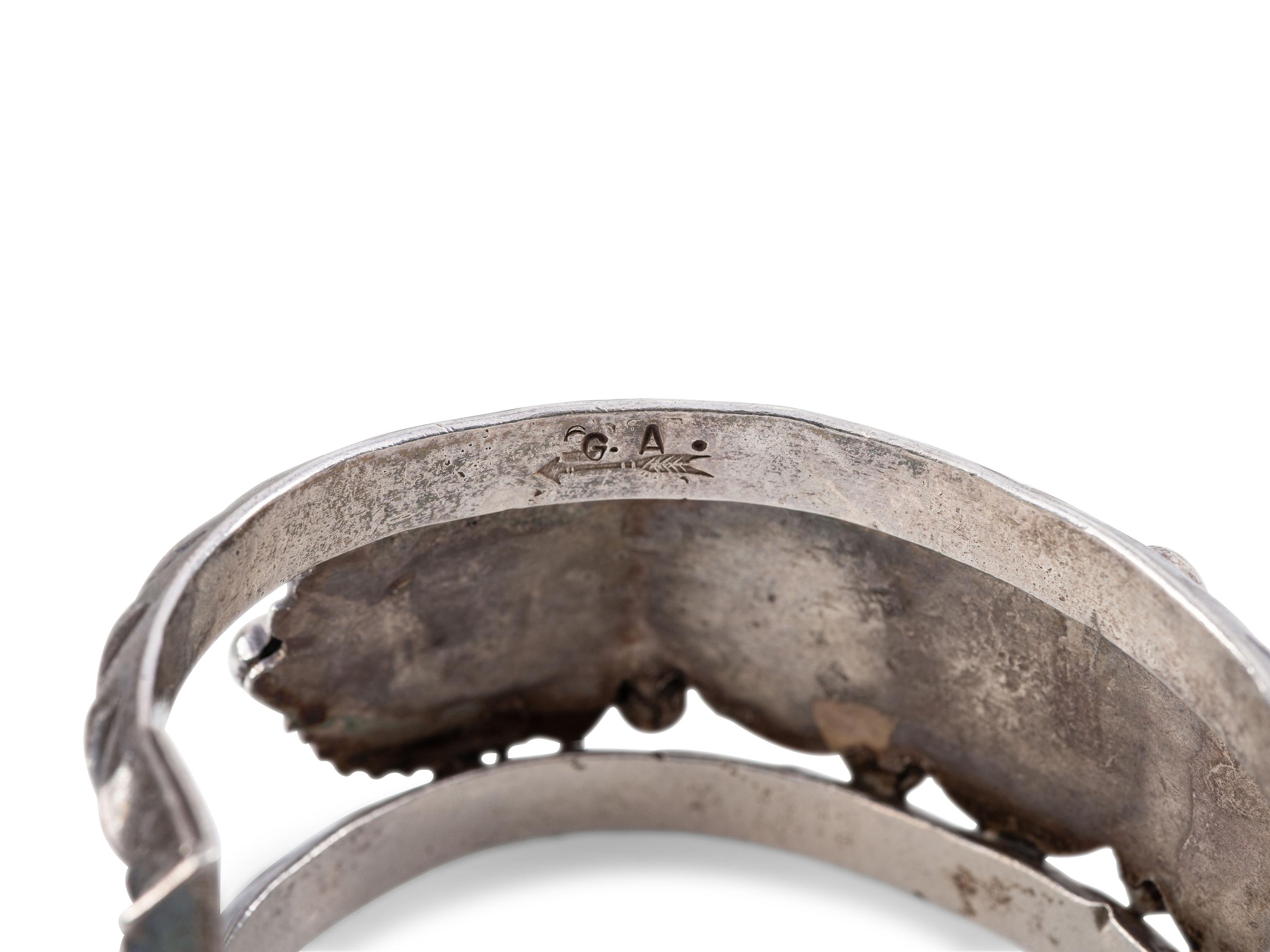 Navajo Matching Squash Blossom, Cuff Bracelet, Ring, and Necklace