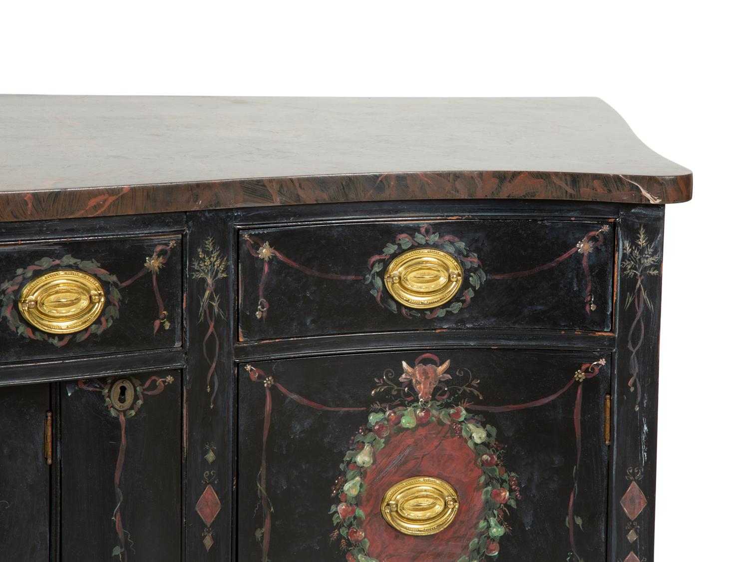 A George III Style Painted Sideboard