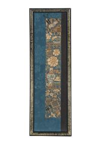 A Group of Chinese Embroidered Silk Panels