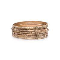 YELLOW GOLD BANGLE BRACELET SET