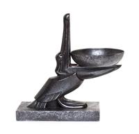 An Art Deco Cast Iron Ash Receiver Height 5 1/2 inches. — EDGAR BRANDT, CIRCA 1930s