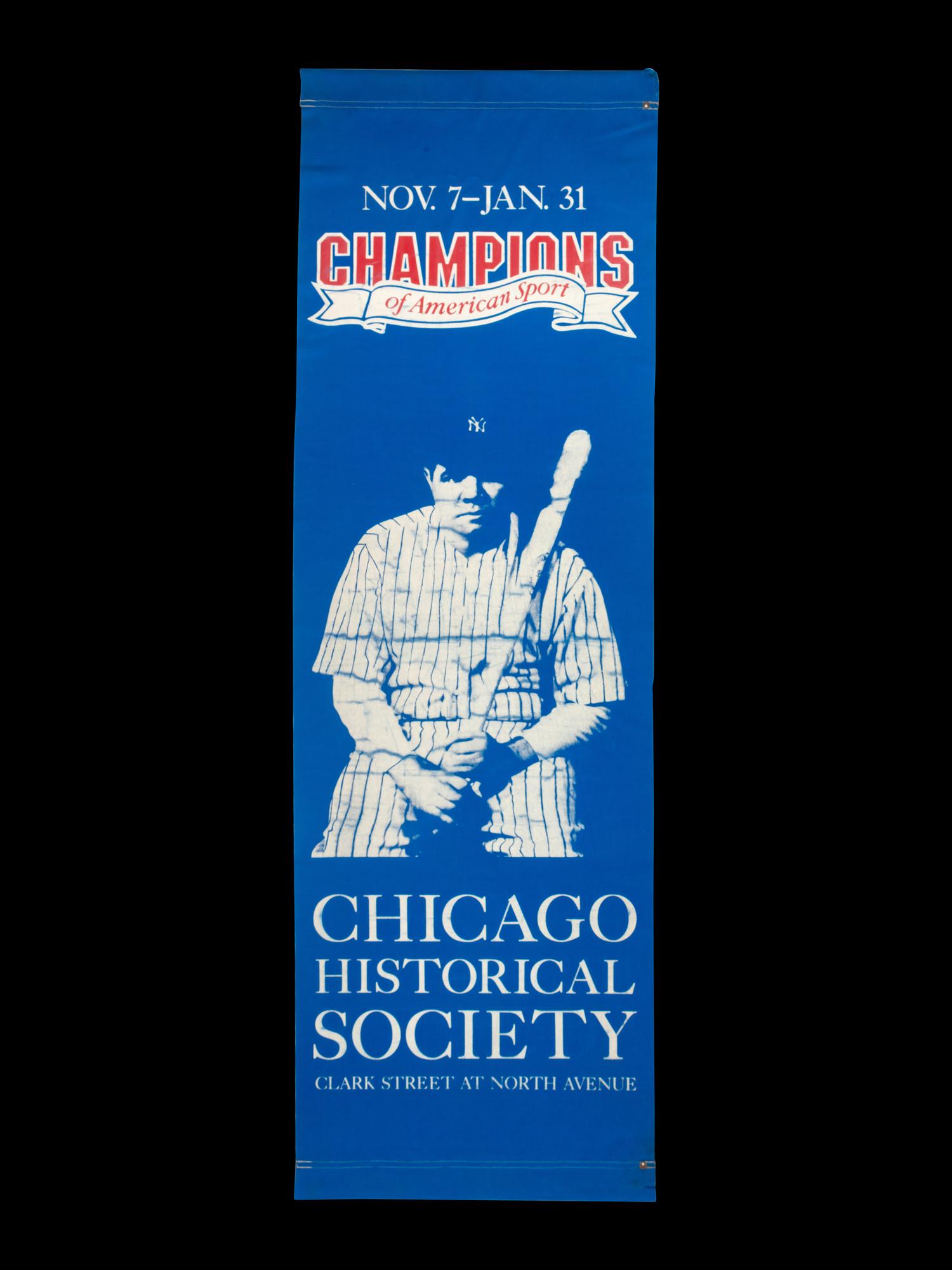 An Early 1980s Babe Ruth Chicago Historical Society Large Street Banner