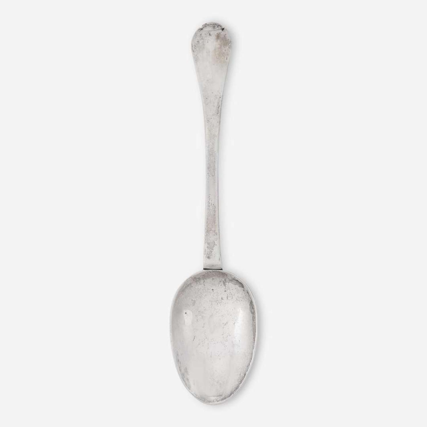 A silver tablespoon John Tanner (1713-1785), Newport, RI, circa 1735