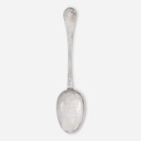 A silver tablespoon John Tanner (1713-1785), Newport, RI, circa 1735