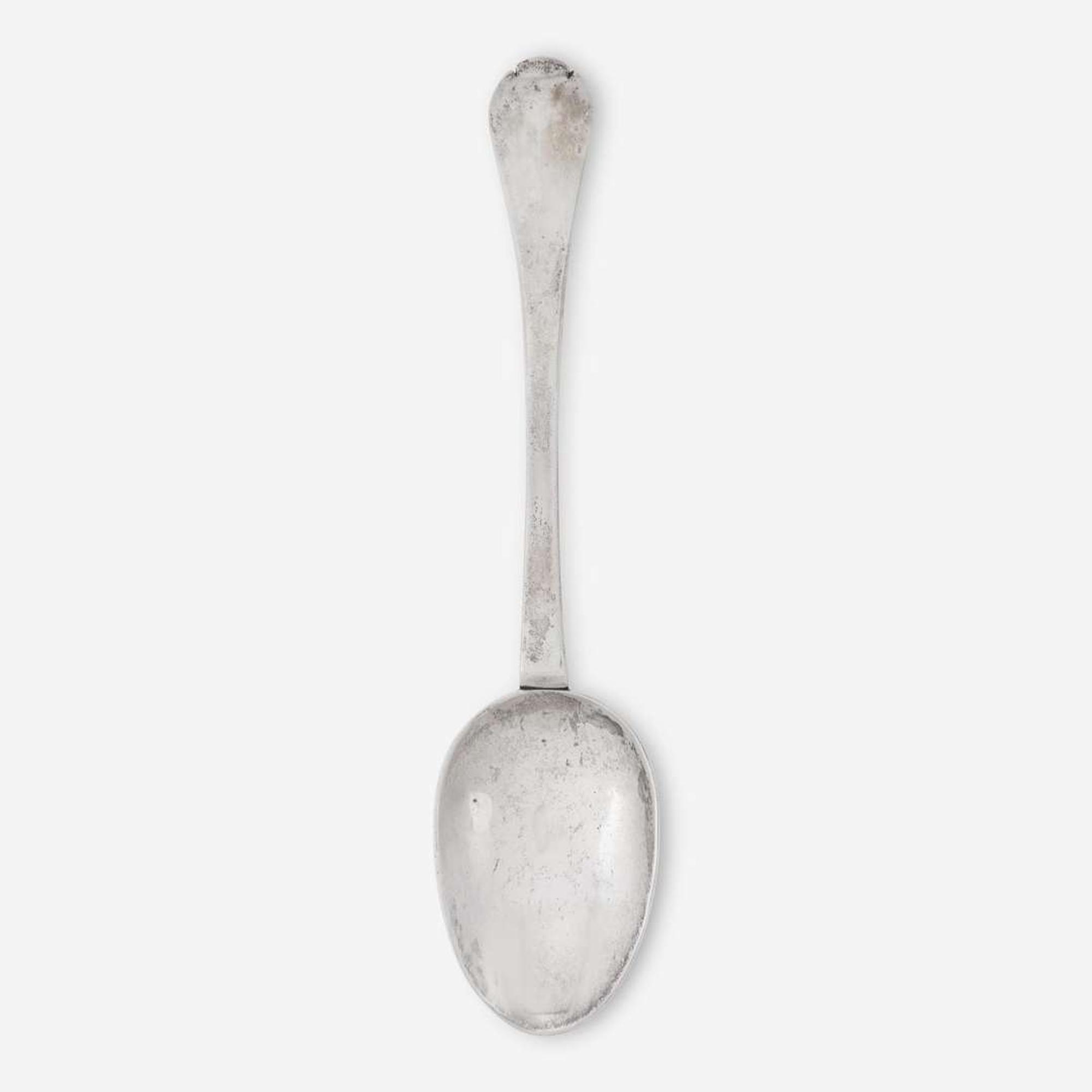 A silver tablespoon John Tanner (1713-1785), Newport, RI, circa 1735
