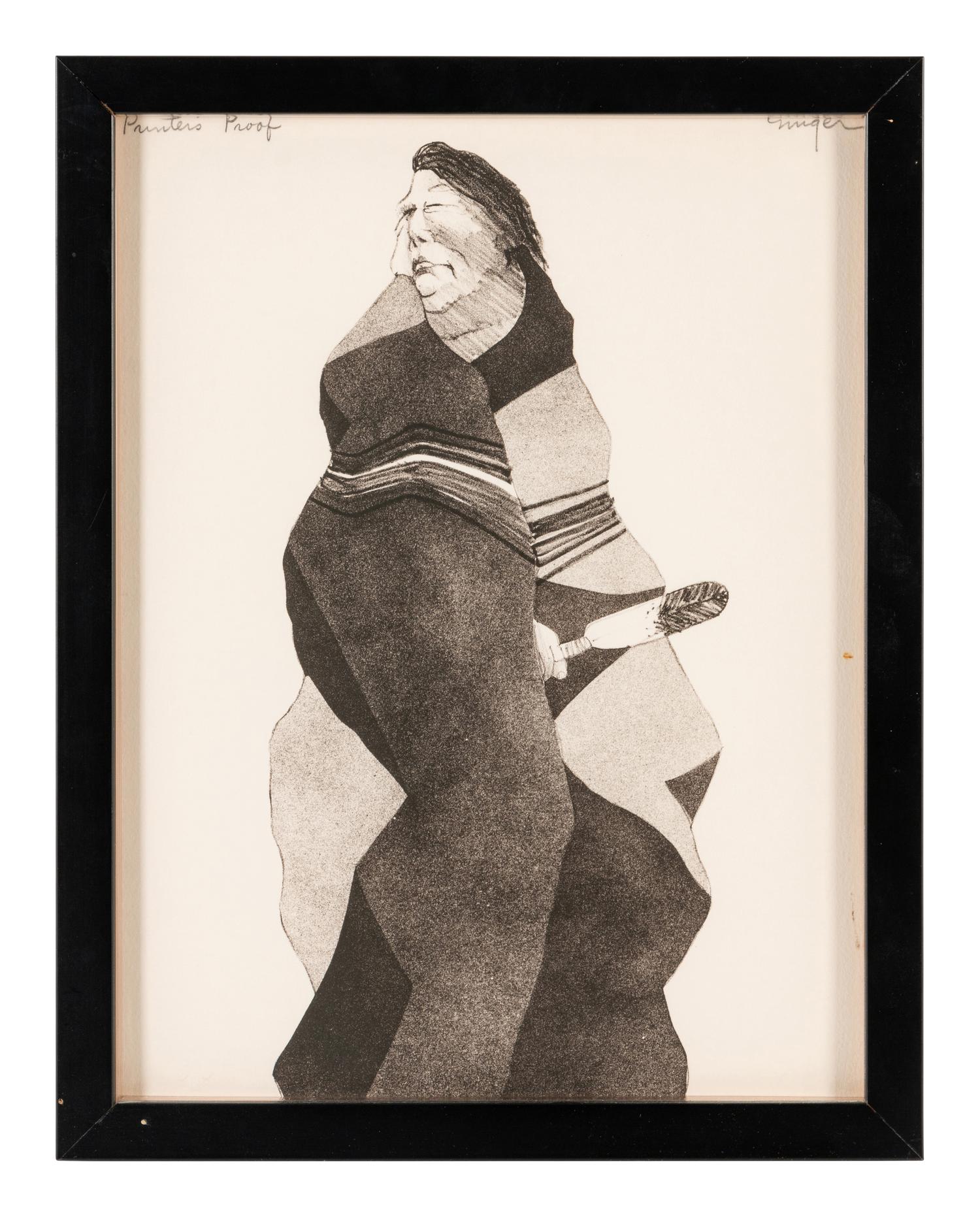 Two Works: Indian with Feather, Printer's Proof and Grandmother, edition I/X, 1977