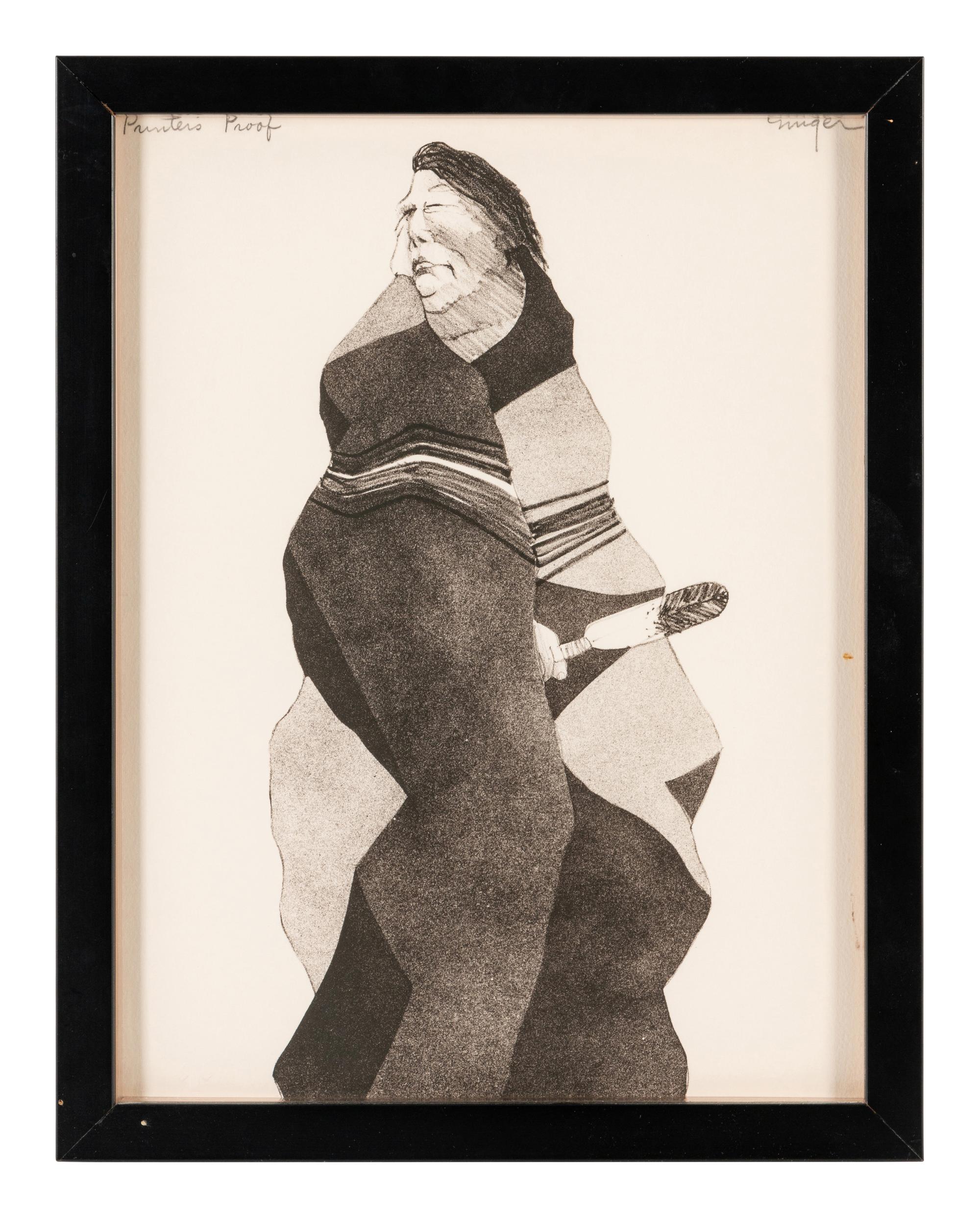 Two Works: Indian with Feather, Printer's Proof and Grandmother, edition I/X, 1977