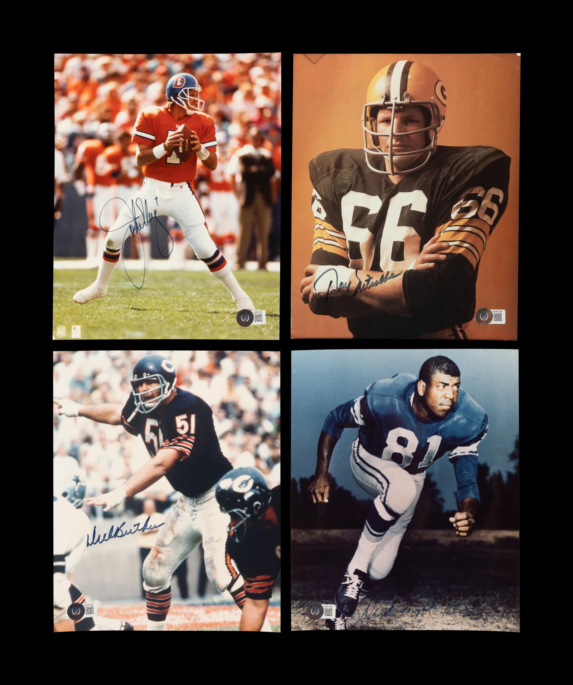 A Group of Over 30 Signed Autograph Football Hall of Fame Items (Beckett Authentication Services Certified),