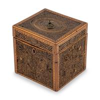 An English Rolled Paper Tea Caddy