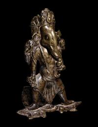 An Indian Brass Figure of Ganesha