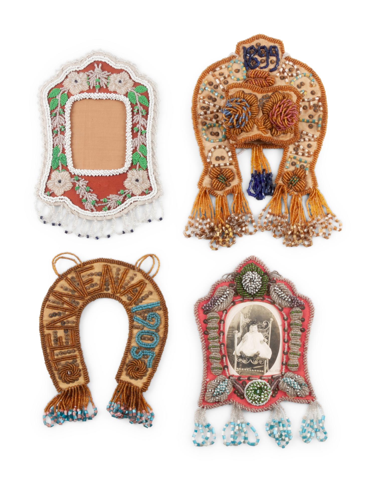 Haudenosaunee Beaded Whimseys, Frames and Horse Shoes