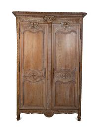 A Louis XVI Cerused Oak Armoire