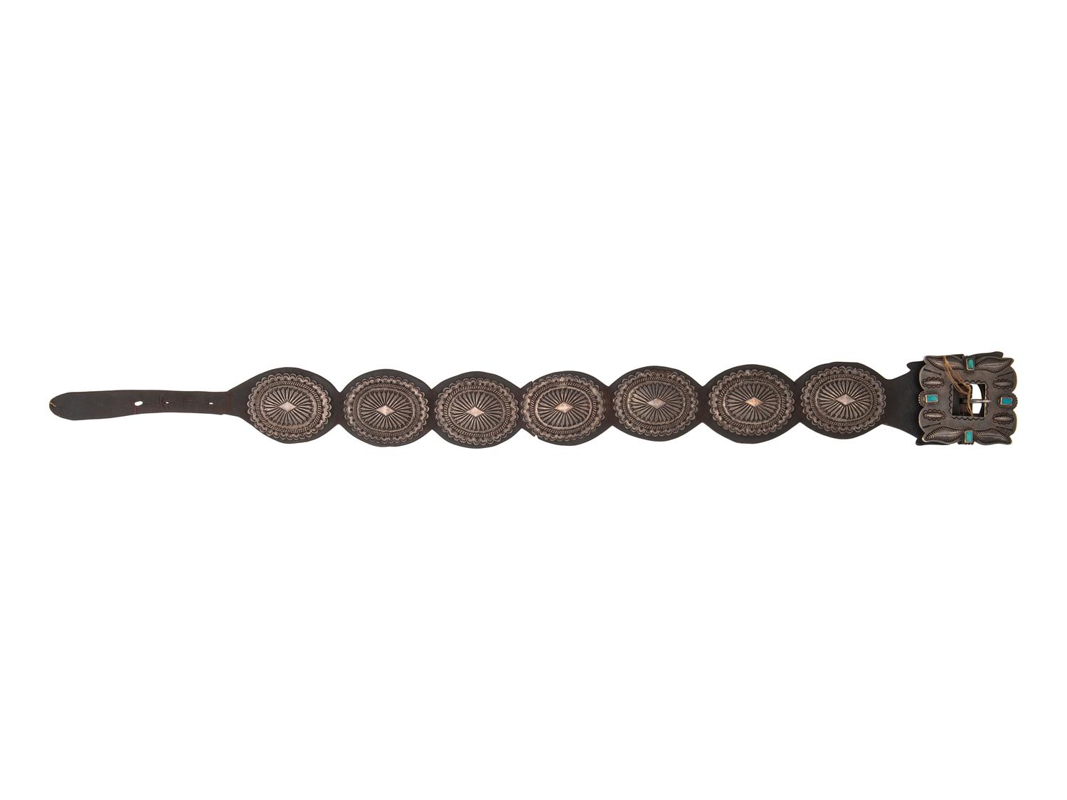 Navajo Silver ane Turquoise Concha Belt