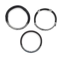 Three Chinese Silver Mounted Cane Bangles