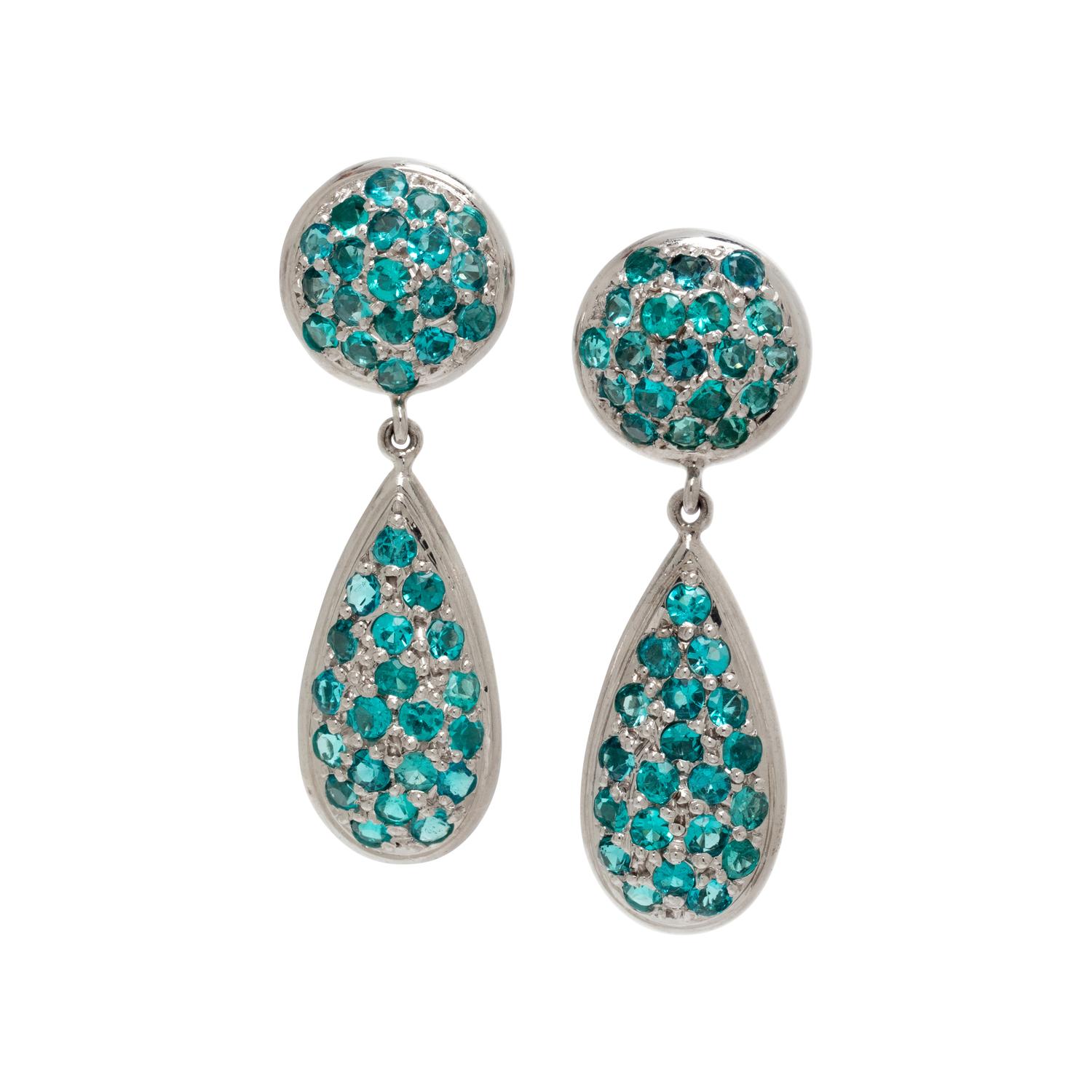 GREENISH BLUE TOURMALINE EARRINGS