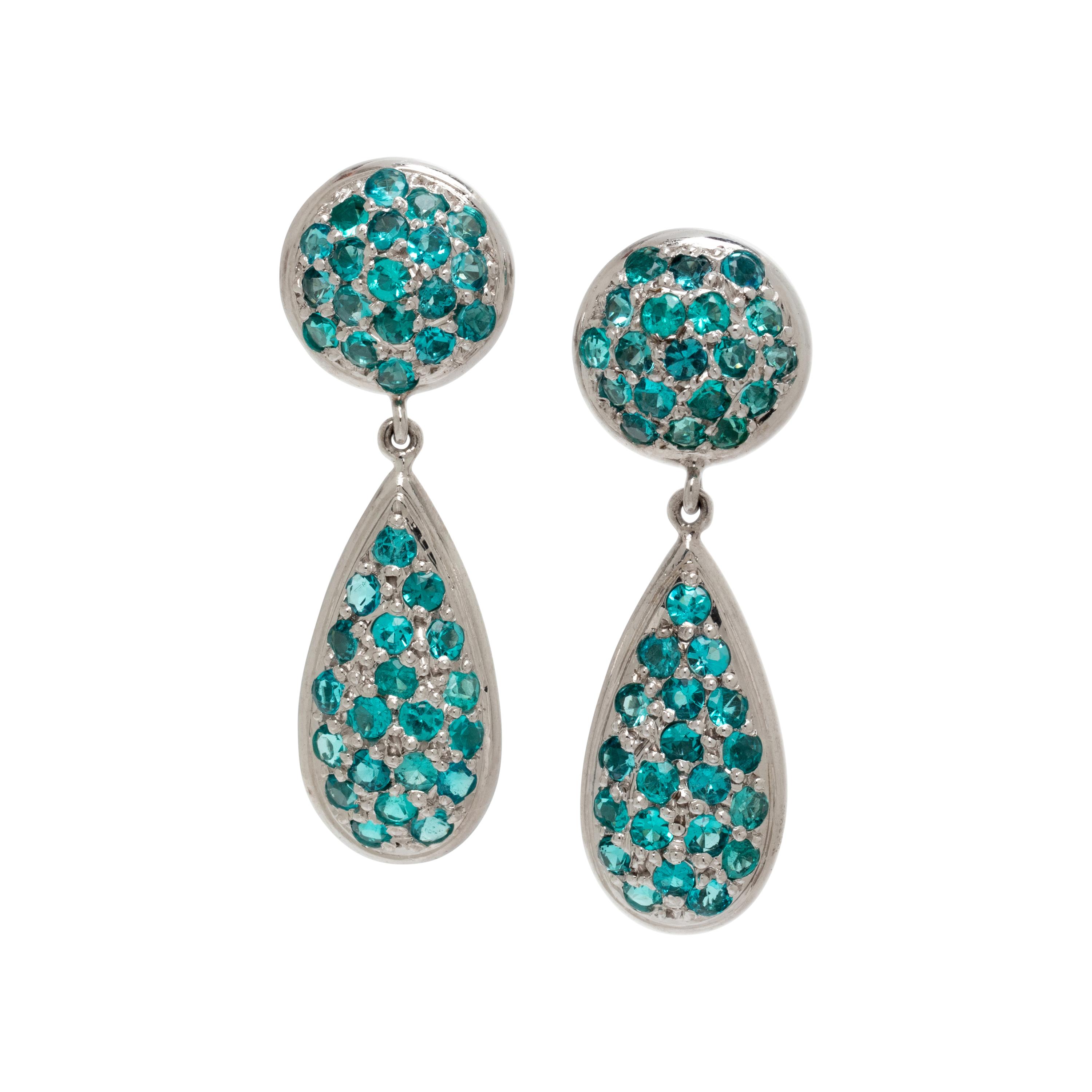 GREENISH BLUE TOURMALINE EARRINGS