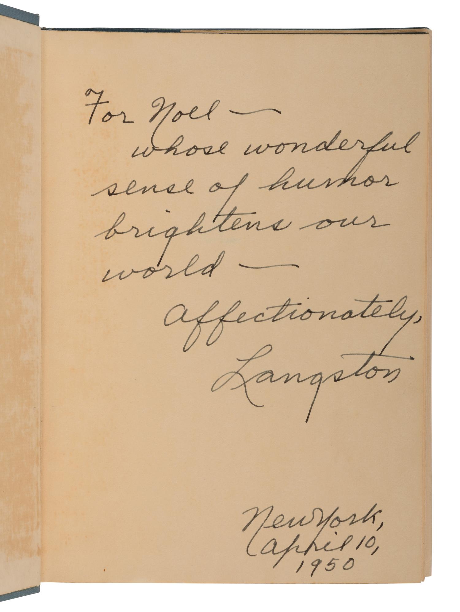 HUGHES, Langston (1901-1967). Simple Speaks His Mind . New York: Simon and Schuster, 1950.
