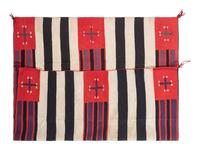 Navajo Third Phase Pattern Germantown Blanket / Rug