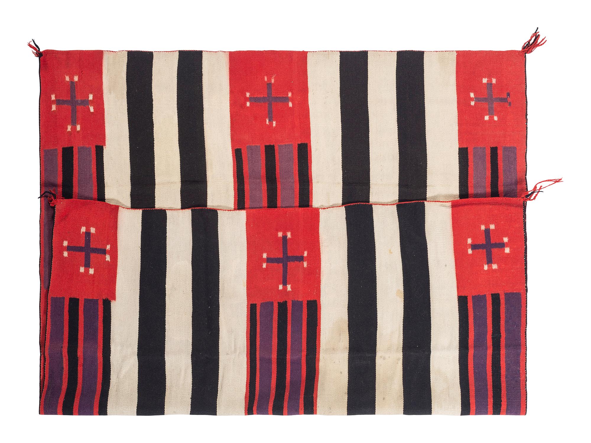 Navajo Third Phase Pattern Germantown Blanket / Rug
