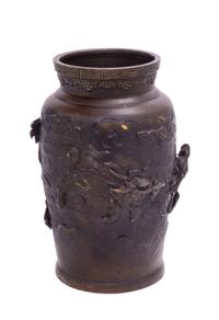 A Japanese Bronze Vase Height 9 1/2 inches. — 19TH/20TH CENTURY