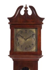 A Georgian Style Walnut Tall Case Clock