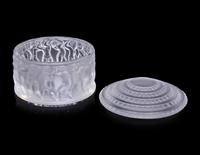 A Lalique Glass Covered Box