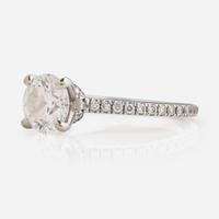 An 18K White Gold and Diamond Ring 1.25 Carat Colorless (D) Internally Flawless (IF) Round Brilliant Diamond, GIA Certified