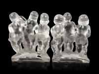 A Pair of Lalique Luxembourg Bookends