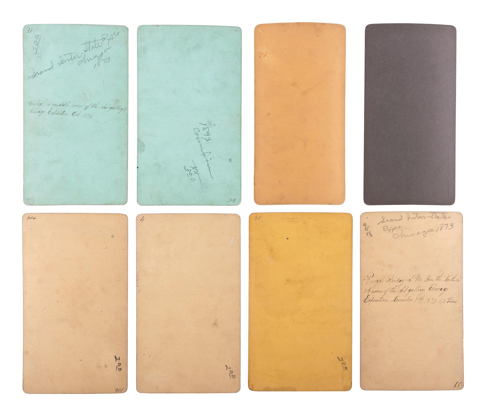 [CHICAGO]. A large group of press photographs, stereoviews, snapshots, and a bird's-eye view engraving.