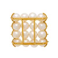 YELLOW GOLD AND CULTURED PEARL NECKLACE ENHANCER