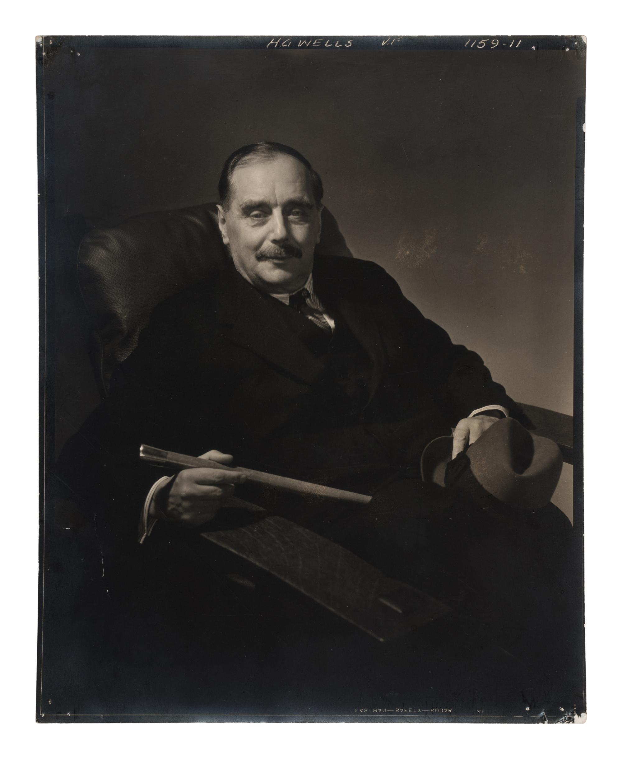 STEICHEN, Edward (1879-1973). A photograph of H.G. Wells for Vanity Fair. 1931.
