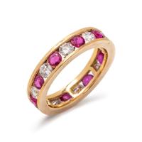 DIAMOND AND RUBY ETERNITY BAND