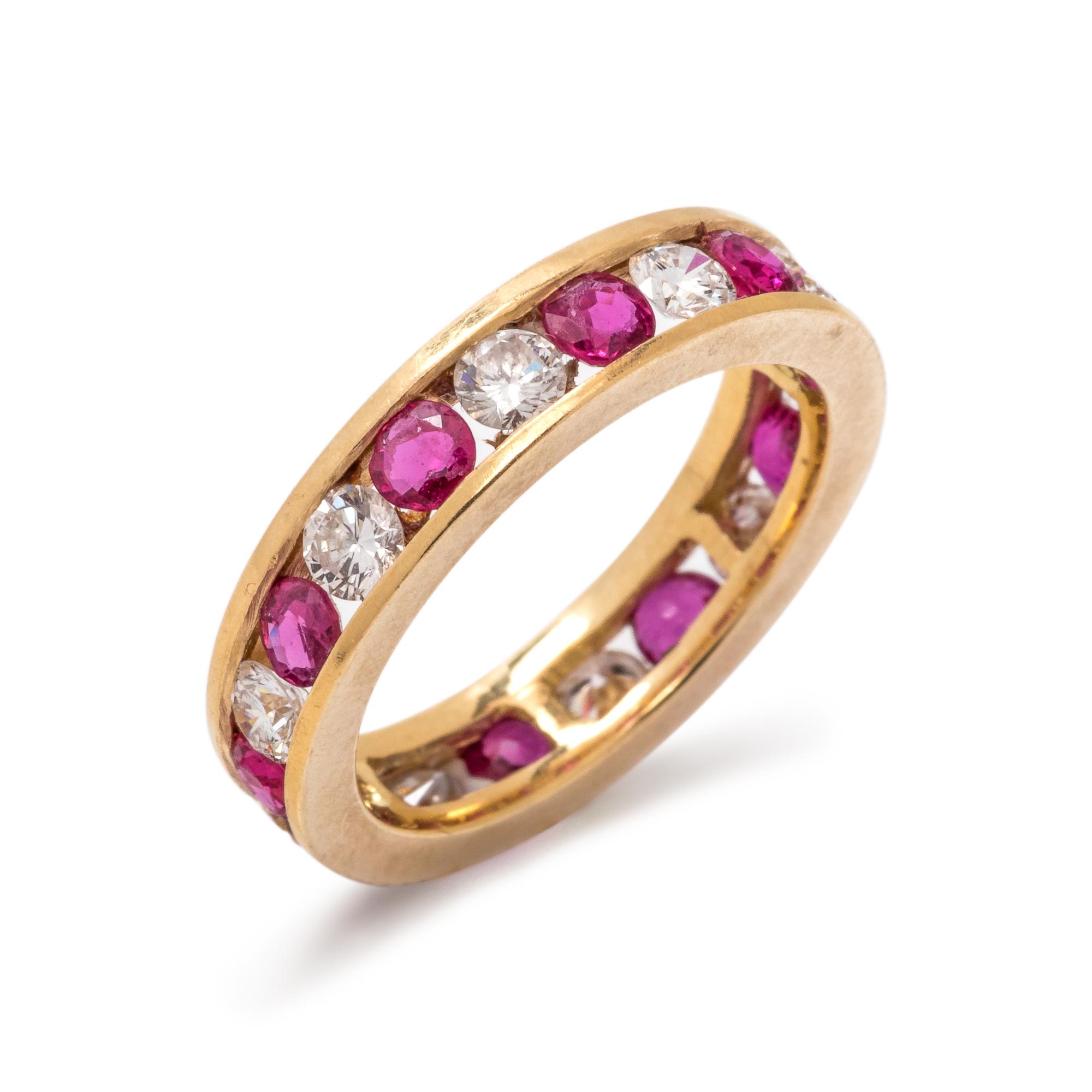 DIAMOND AND RUBY ETERNITY BAND