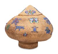 Native Alaskan Beaded Basket