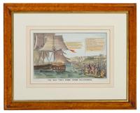 [GOLD RUSH]. The Way They Come From California. New York: N. Currier, 1849.