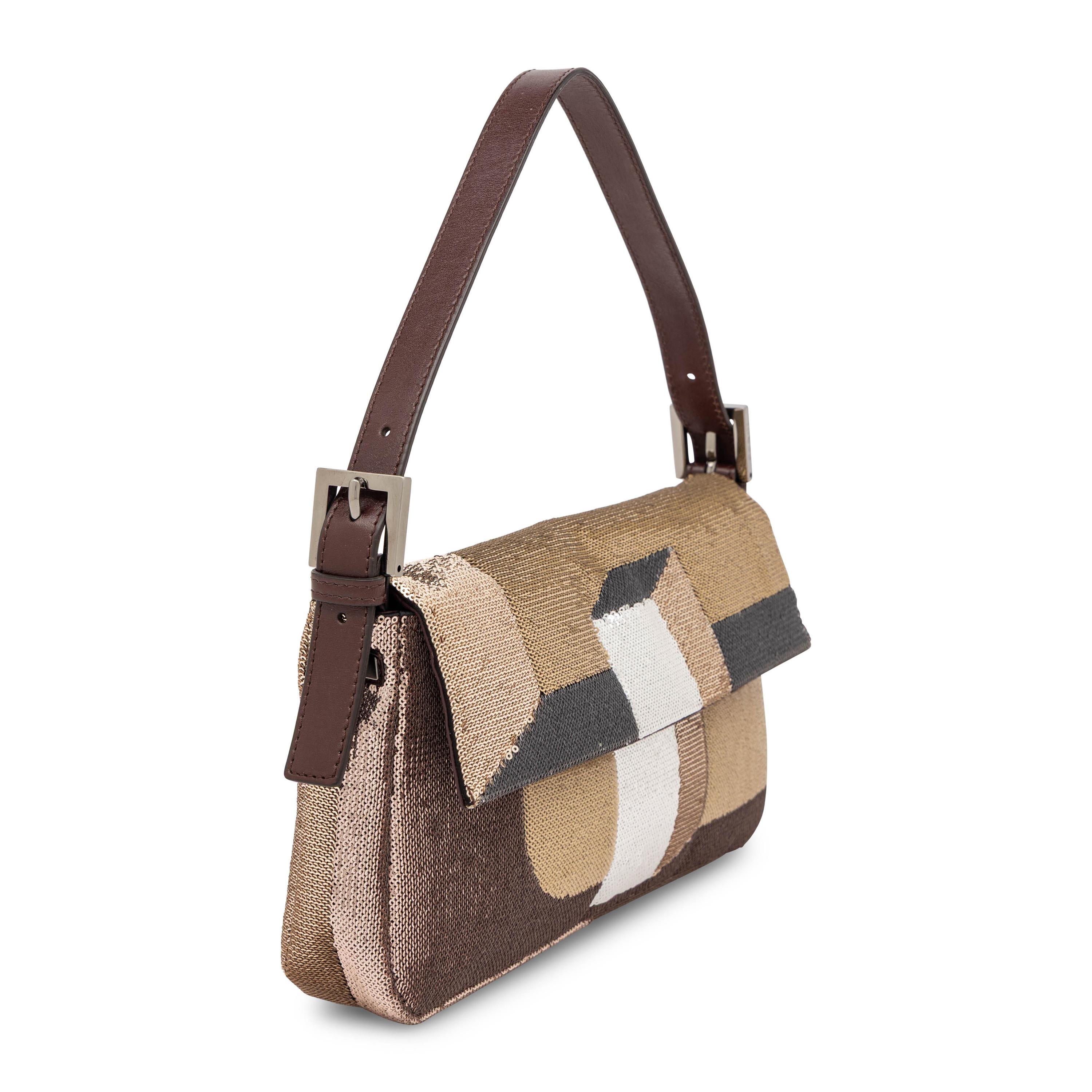 Fendi, Metallic Sequined Baguette