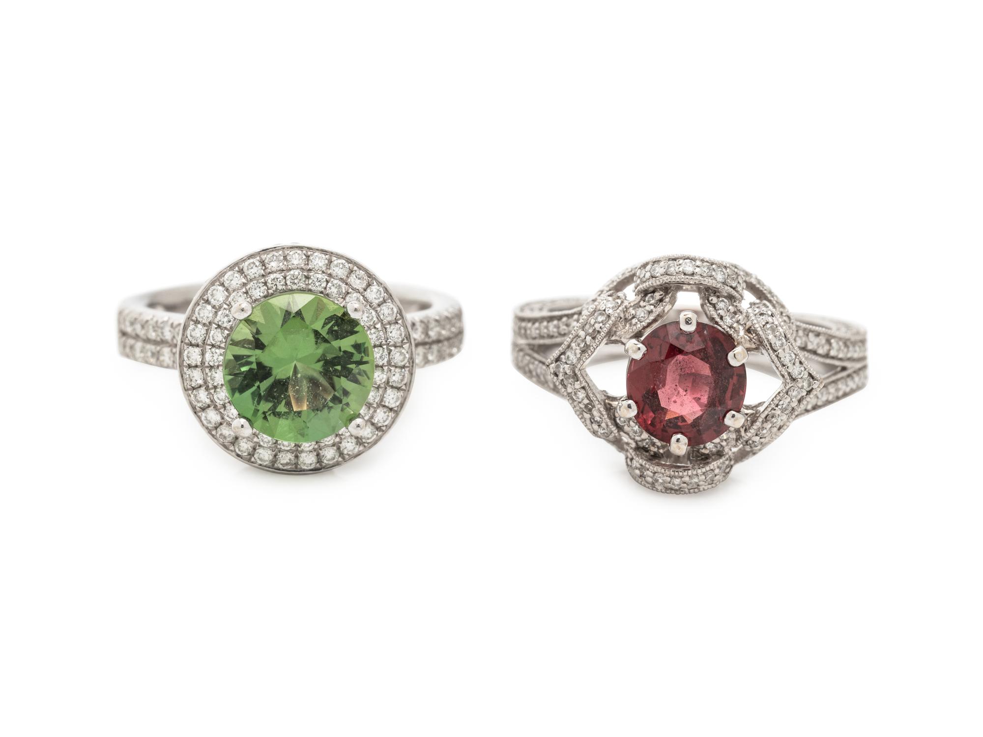 COLLECTION OF GEMSTONE AND DIAMOND RING