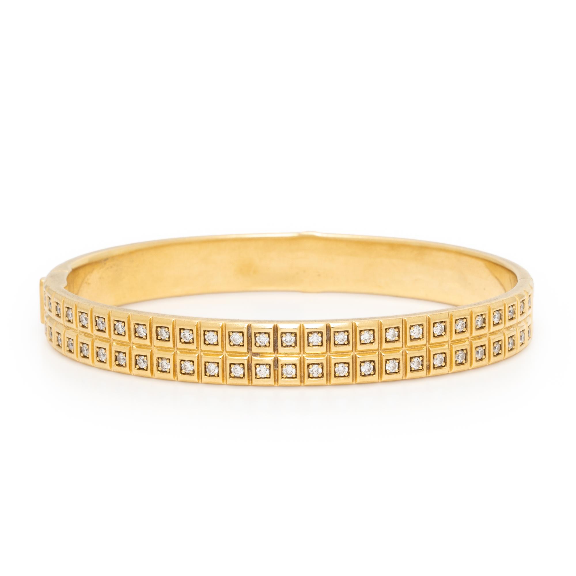 James Banks, 'Carousel II', Diamond and Yellow Gold Bangle Bracelet