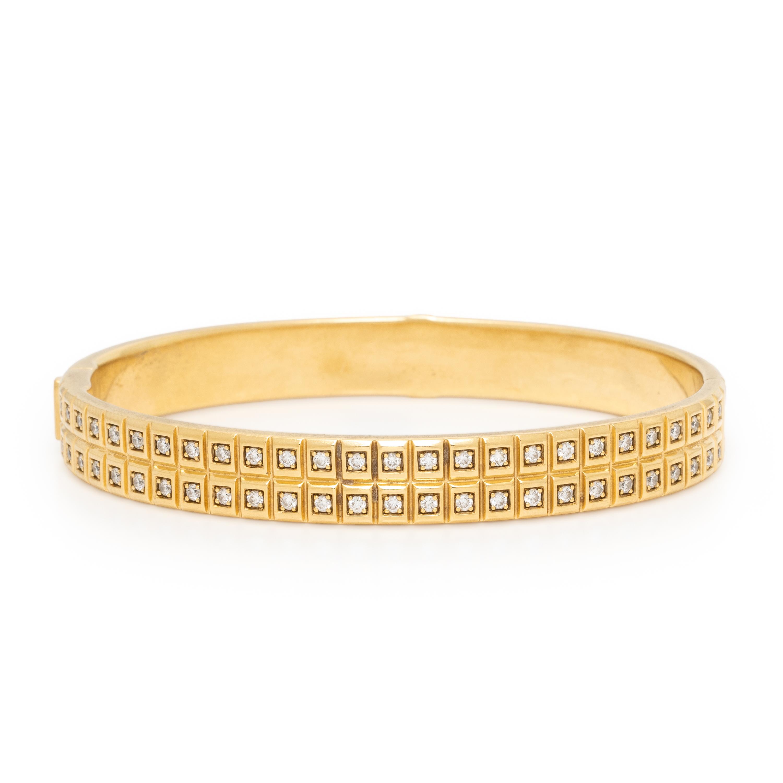 James Banks, 'Carousel II', Diamond and Yellow Gold Bangle Bracelet