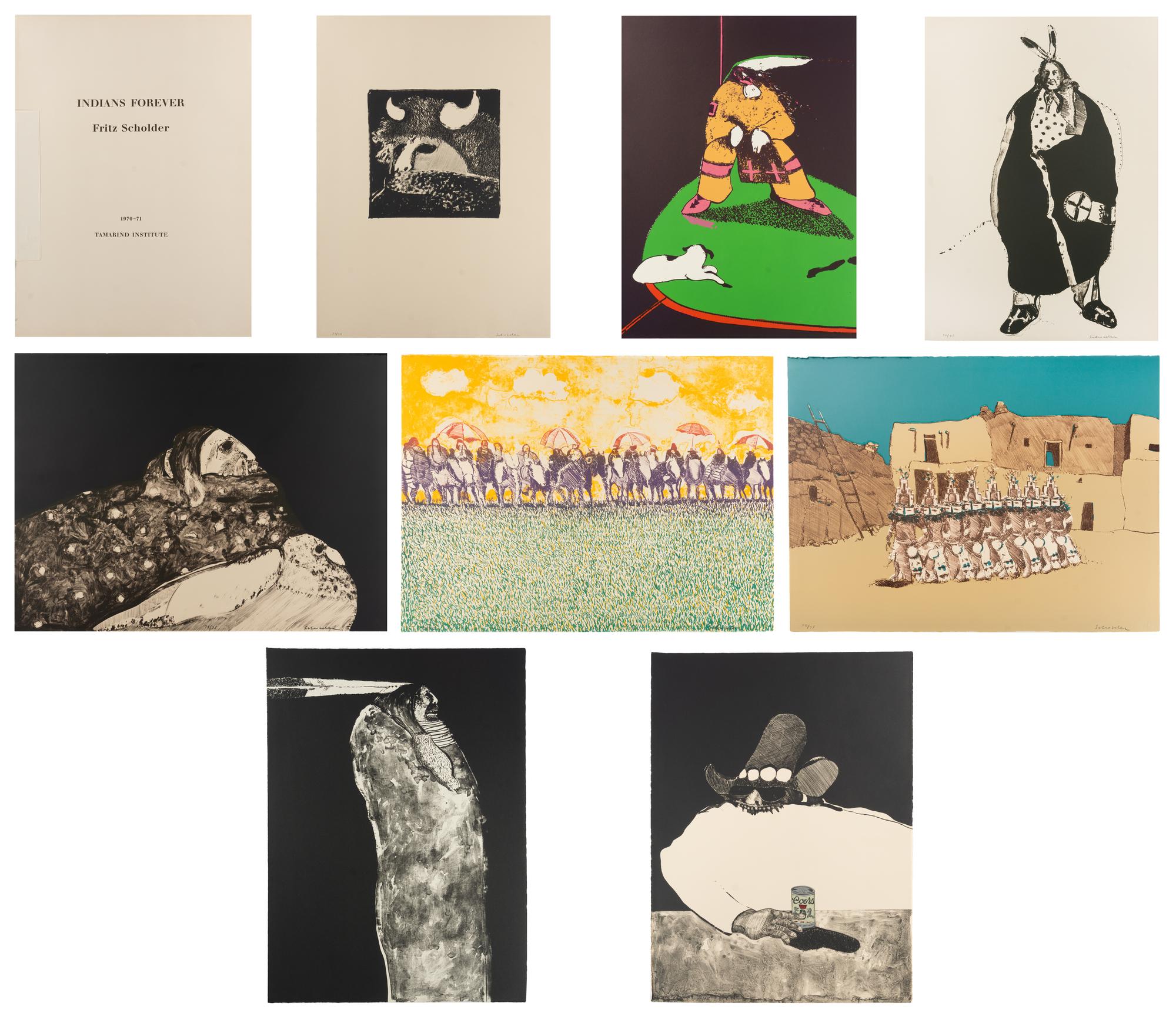 Indians Forever ( complete set of 8 with text pages and portfolio case), edition 72/75, 1970-71