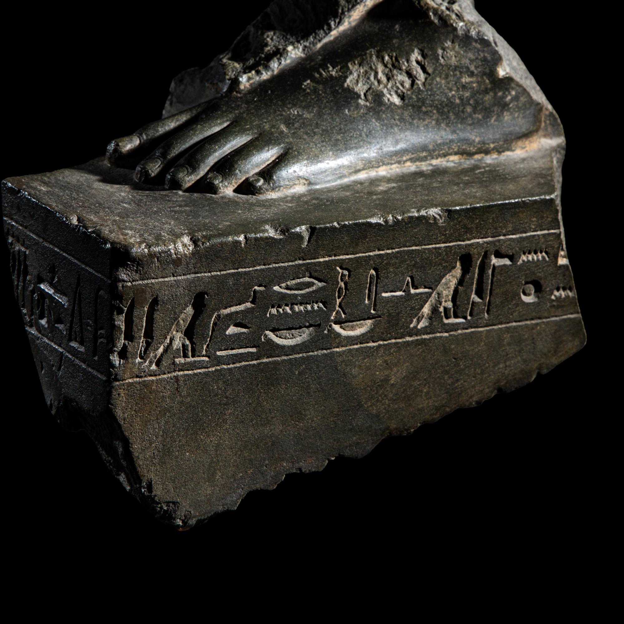 An Egyptian Greywacke Foot Fragment for Hory
