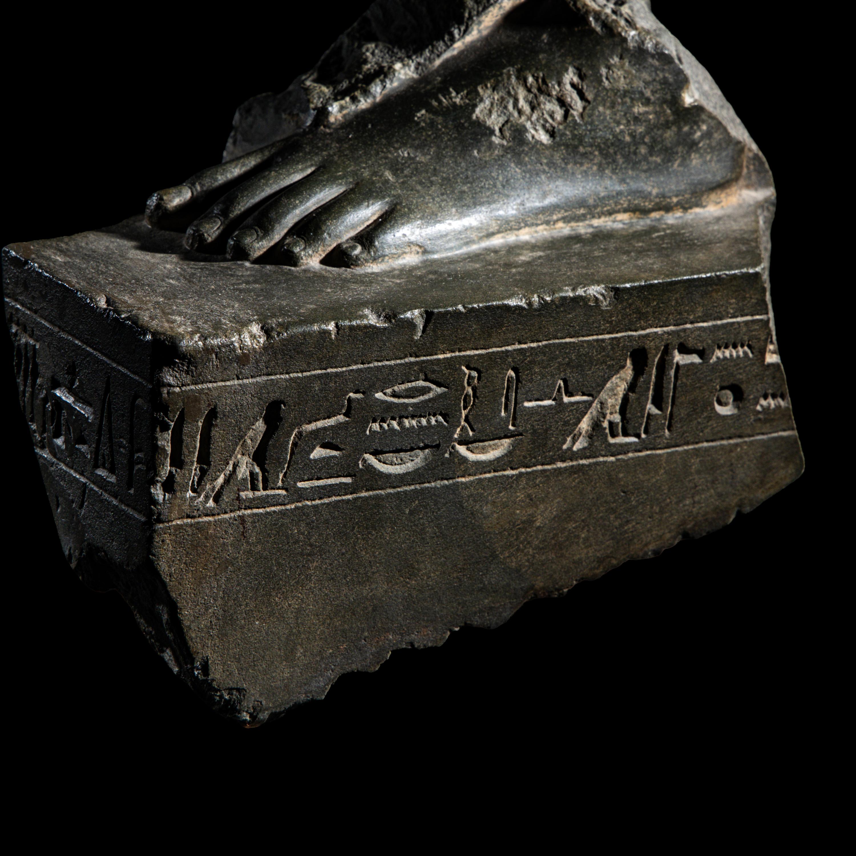 An Egyptian Greywacke Foot Fragment for Hory