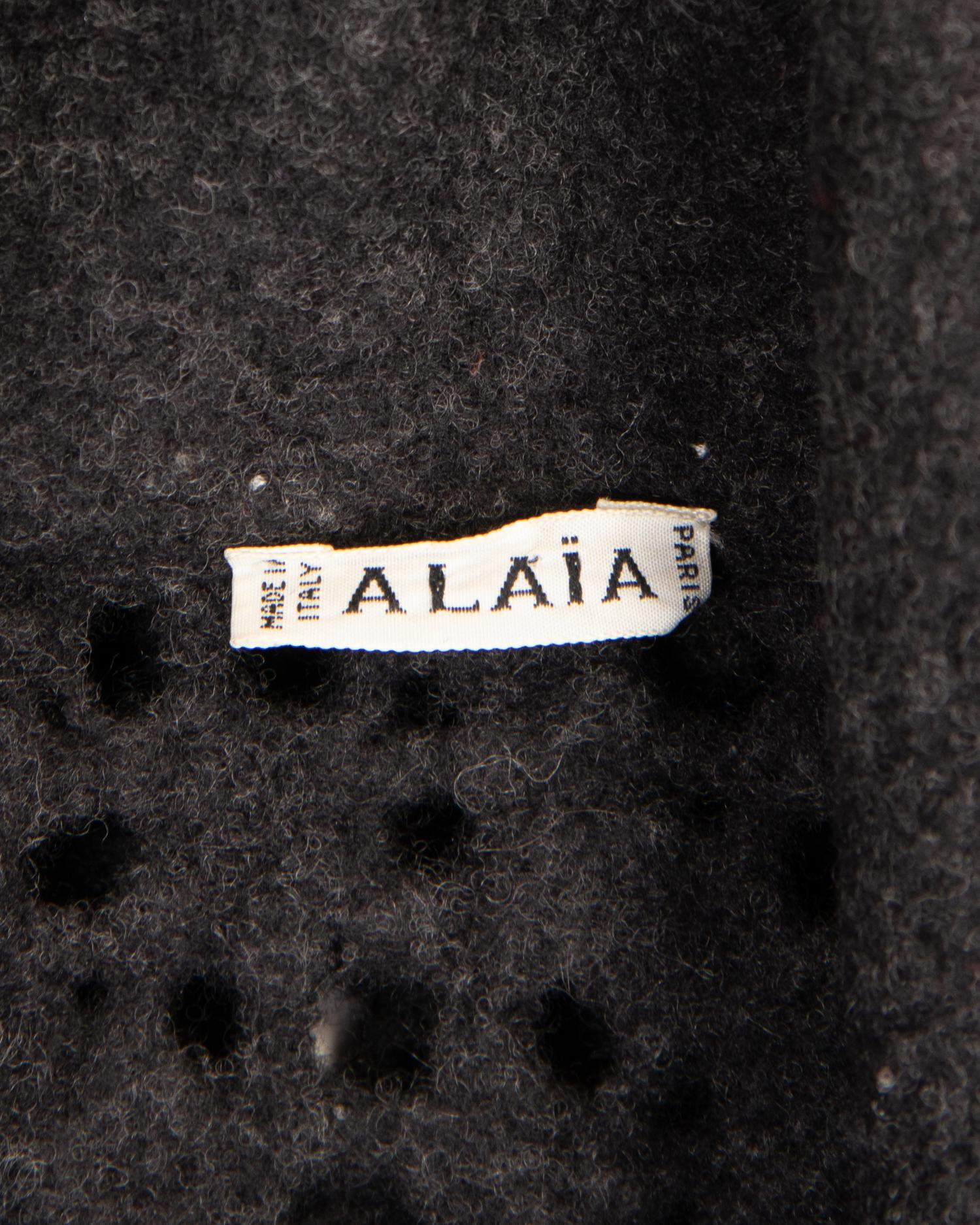 Alaïa Felted Wool Knit Coat, 1990s