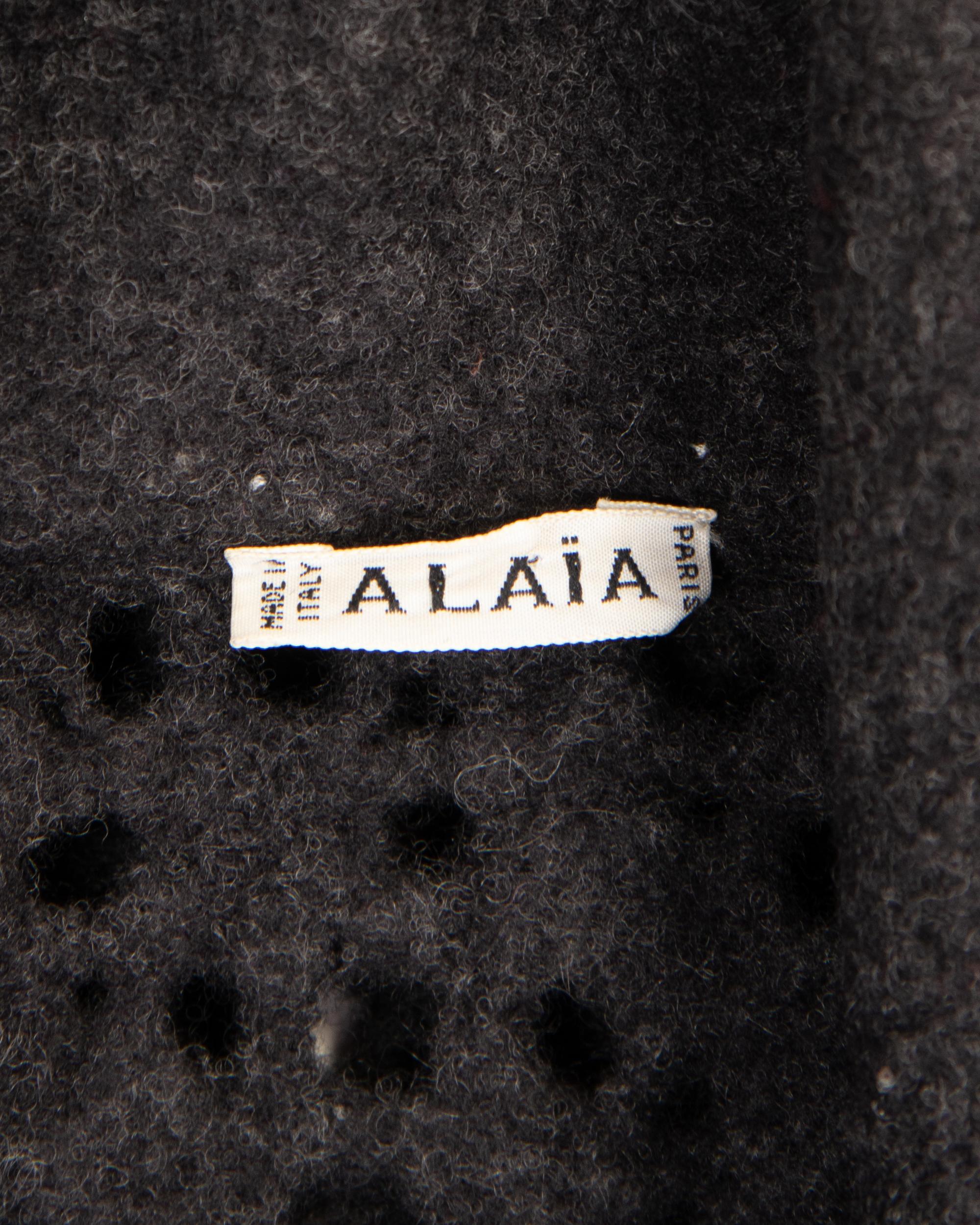 Alaïa Felted Wool Knit Coat, 1990s